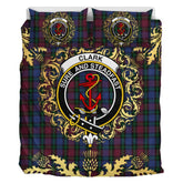 Clark 01 Tartan Crest Bedding Set - Golden Thistle Style